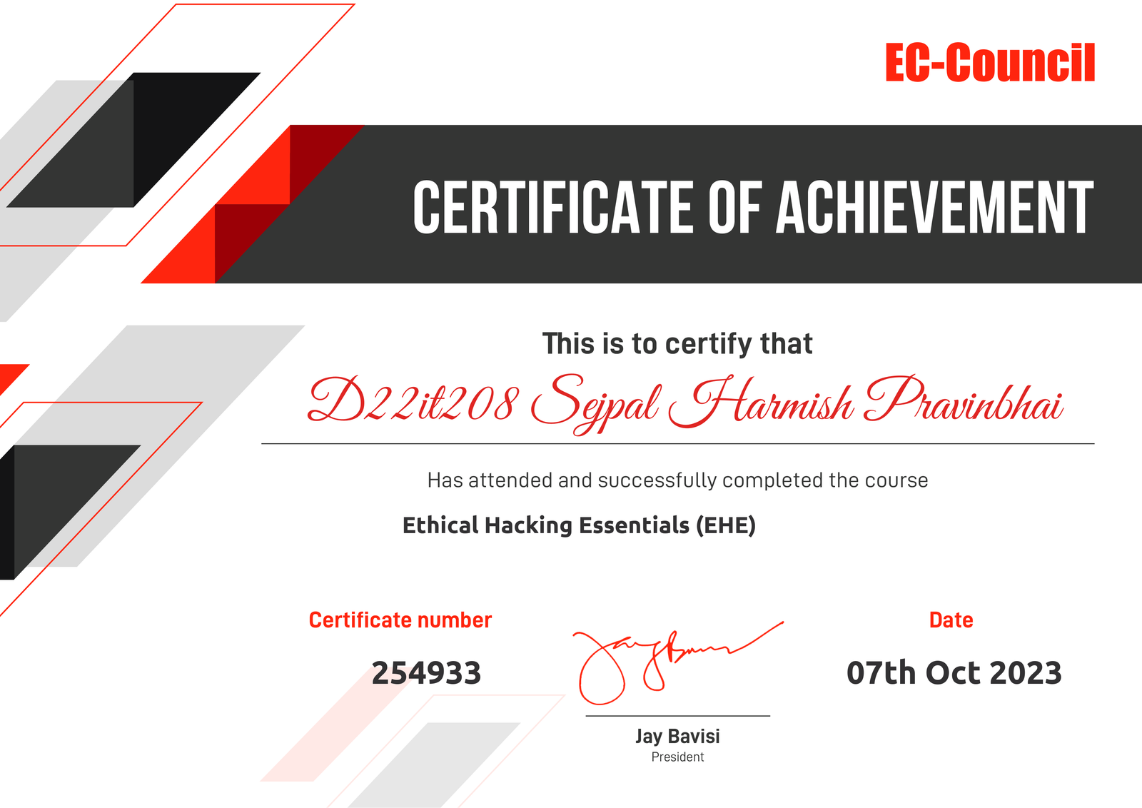 Ethical Hacking Associate (EHE)